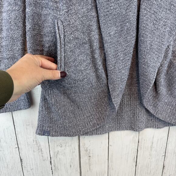 Barefoot Dreams Gray CozyChic Lite Circle Cardi Open Front Cardigan Size Medium - Picture 3 of 13